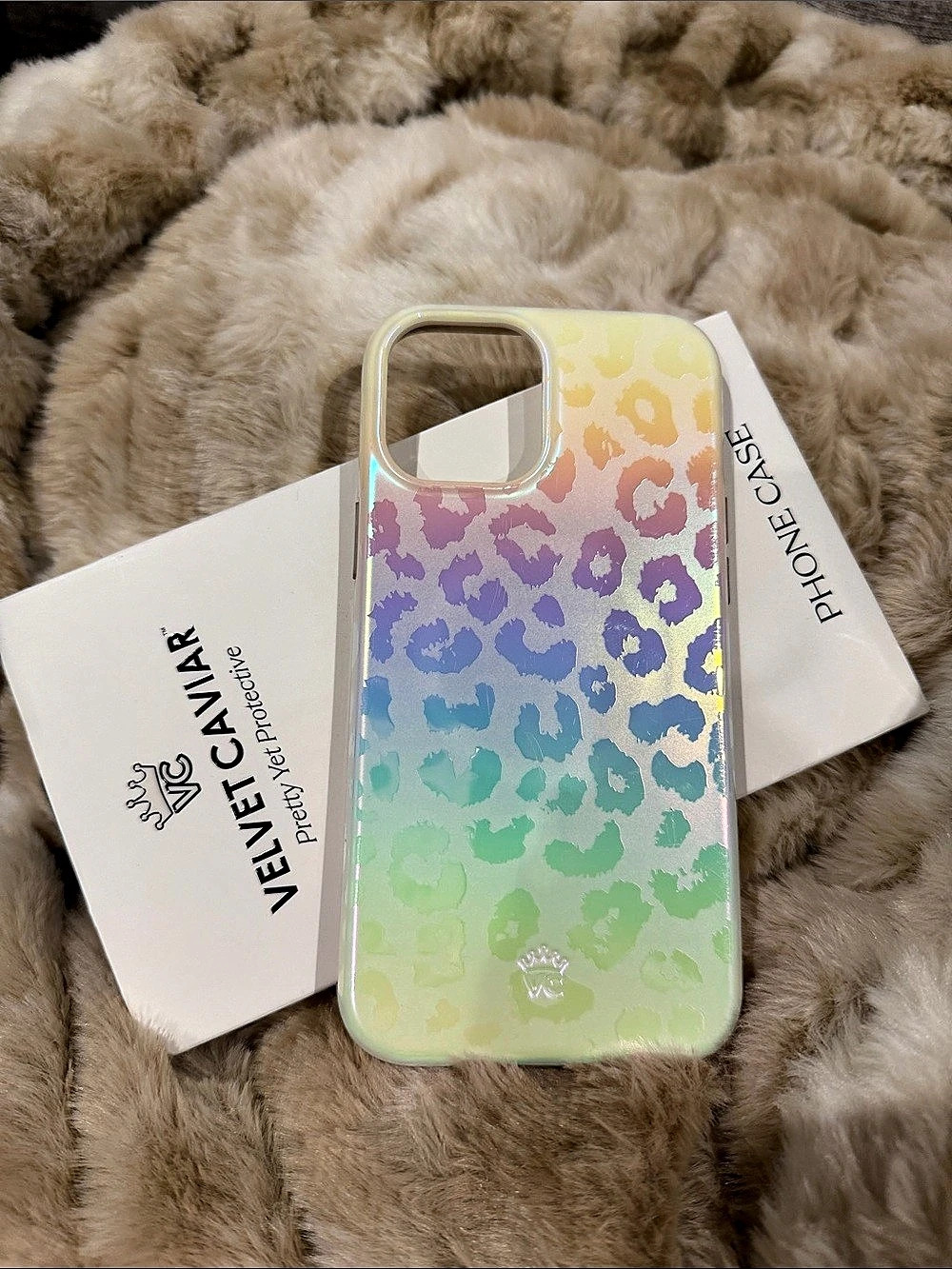 Velvet Caviar White Opal Leopard MagSafe iPhone 12 ProMax Case